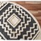 Homeroots 6 ft. Round Gray & Cream Geometric Area Rug 396179 - alternate 7